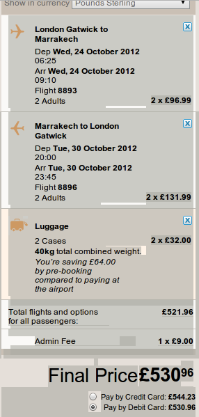 Importing flights from Easyjet.com into a tour operator back-office reservations system